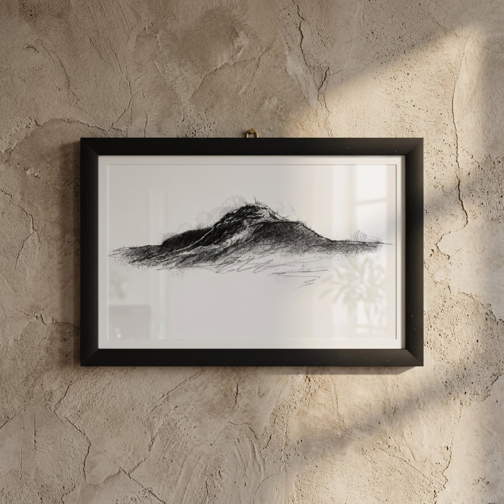 Pen-y-ghent - BW Sketch