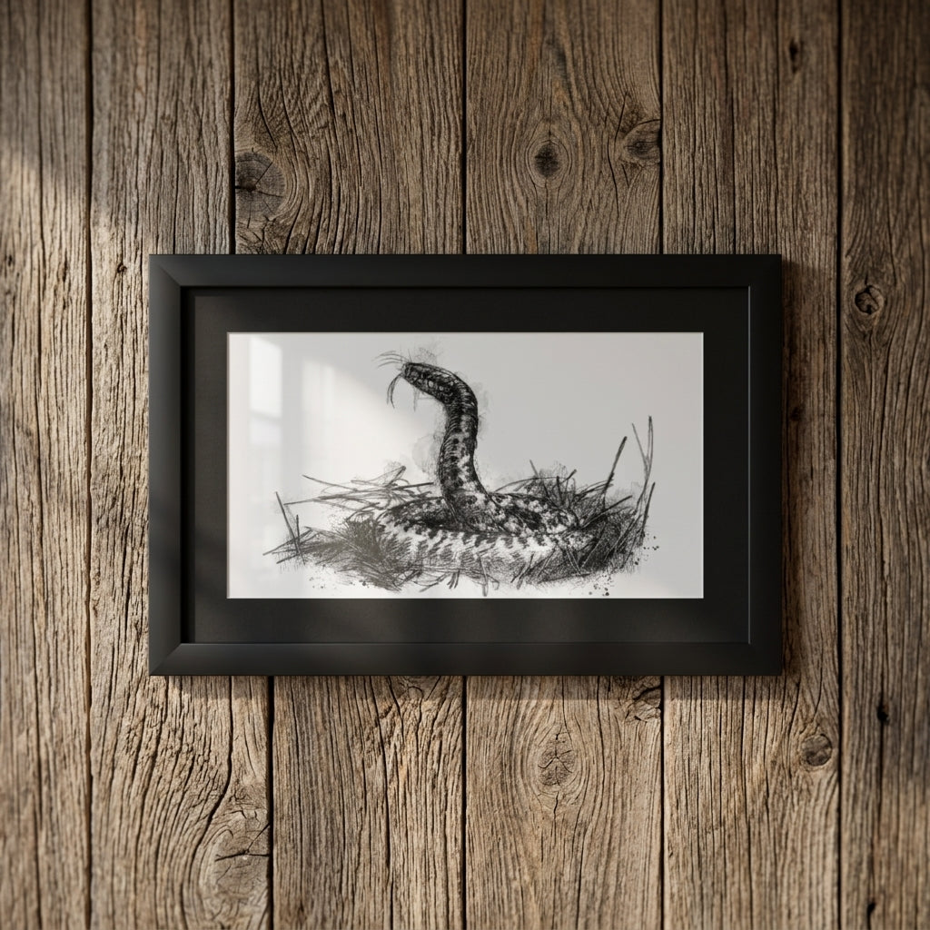 British adder - BW Sketch