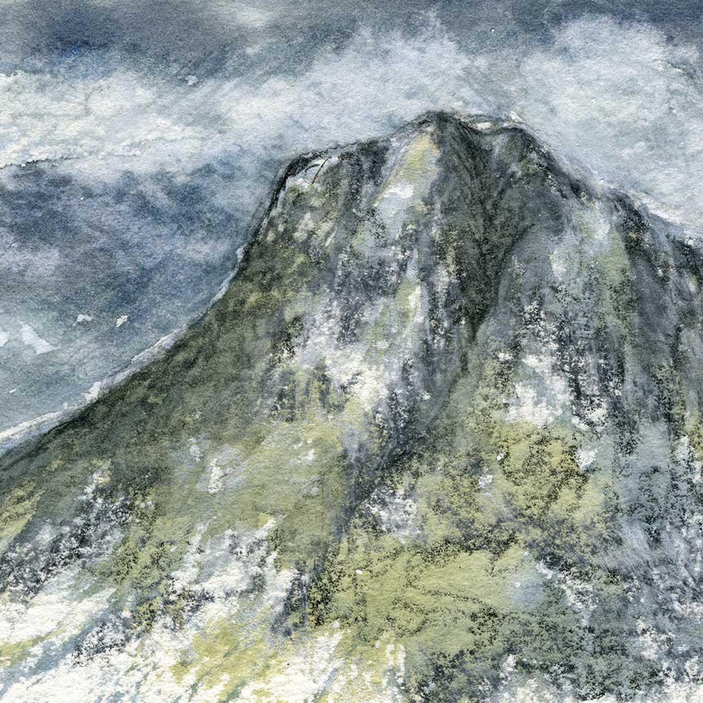 Stickle pike Langdale - Colour Sketch | small one off