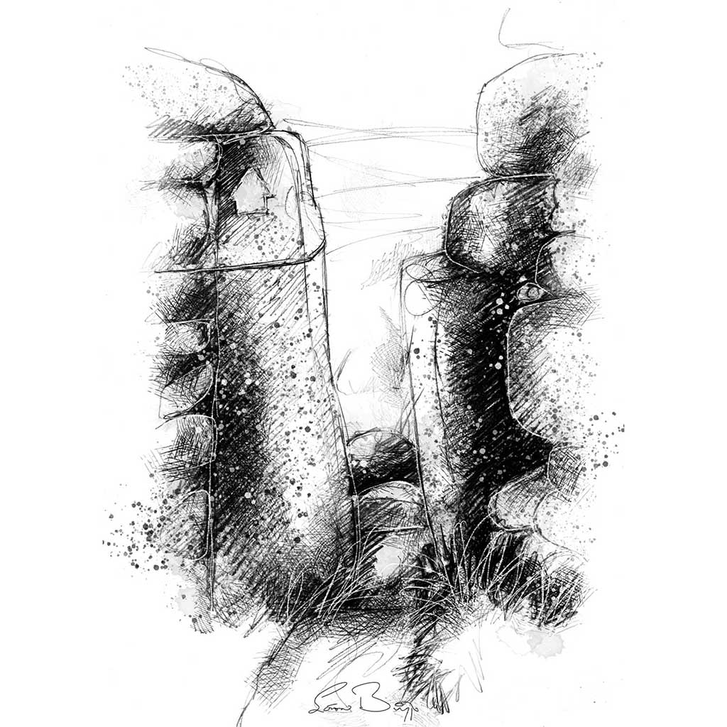 Narrow stone stile