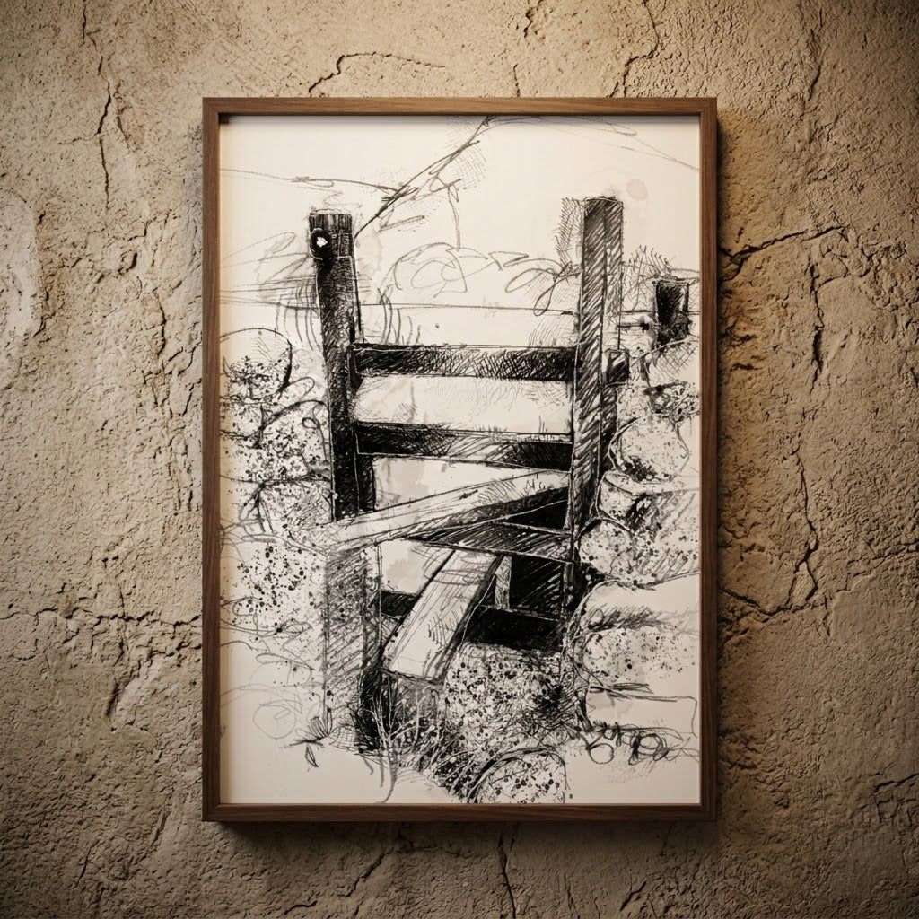 Dovedale stile - BW Sketch