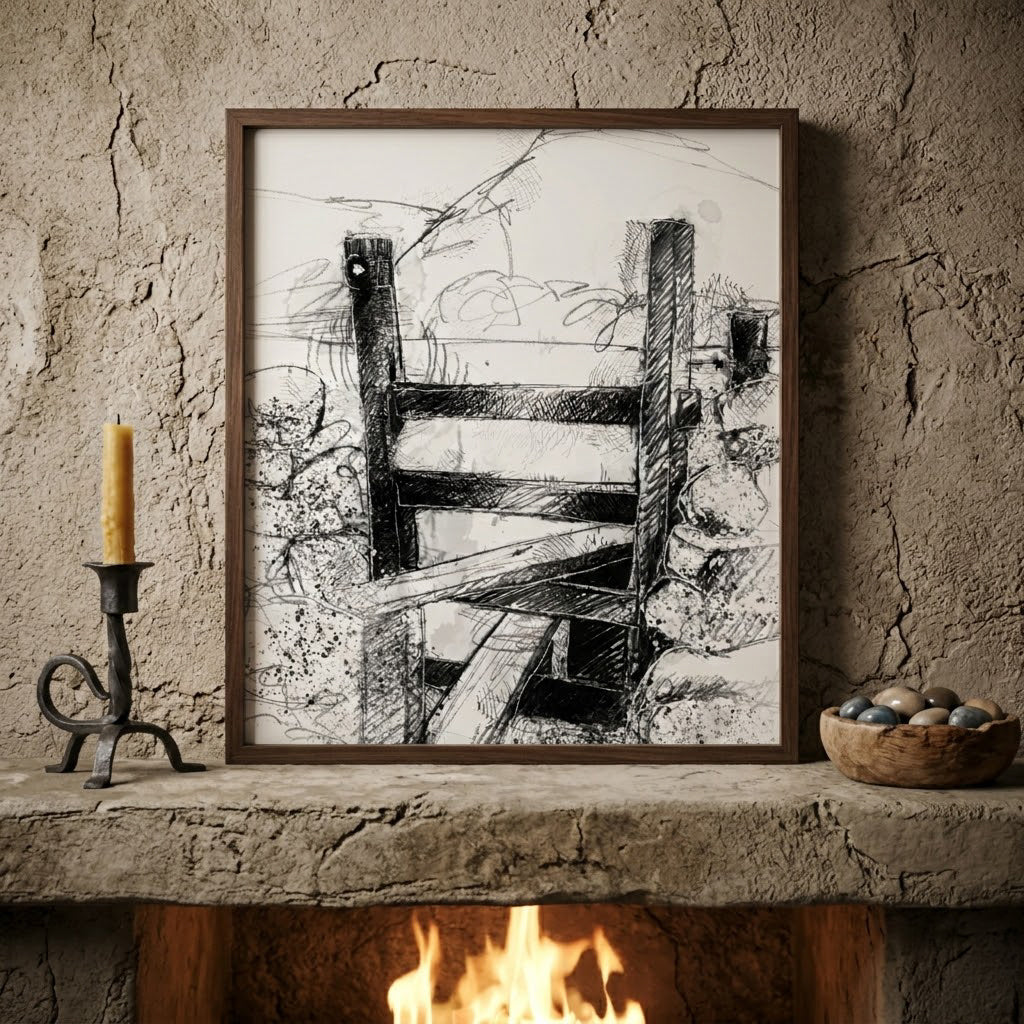 Dovedale stile - BW Sketch