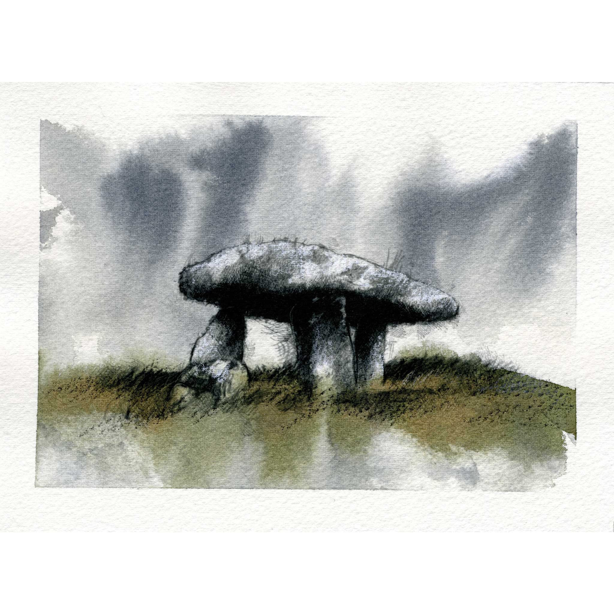 Stone Quoit - Colour Sketch