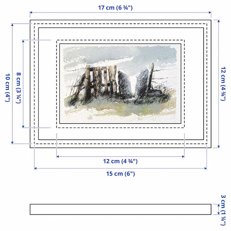 Old stone stile original mini sketch