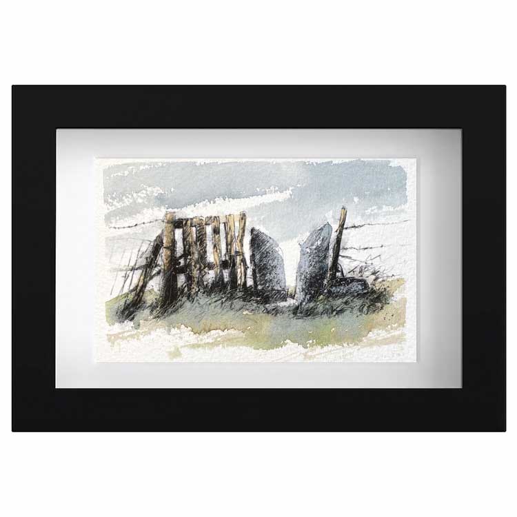 Old stone stile original mini sketch