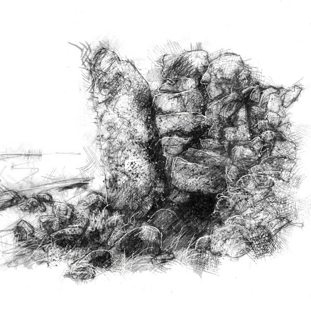 Stone wall gate