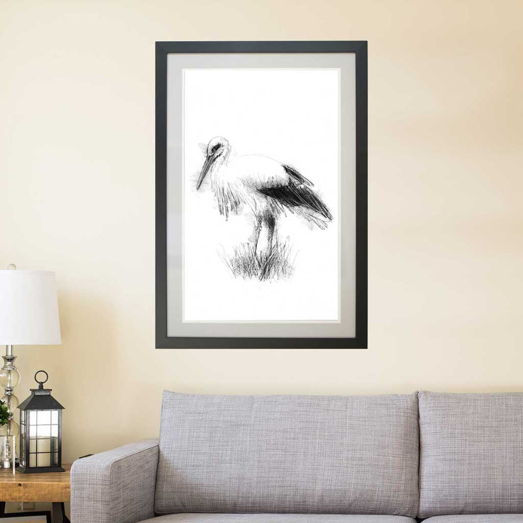 Stork sketch