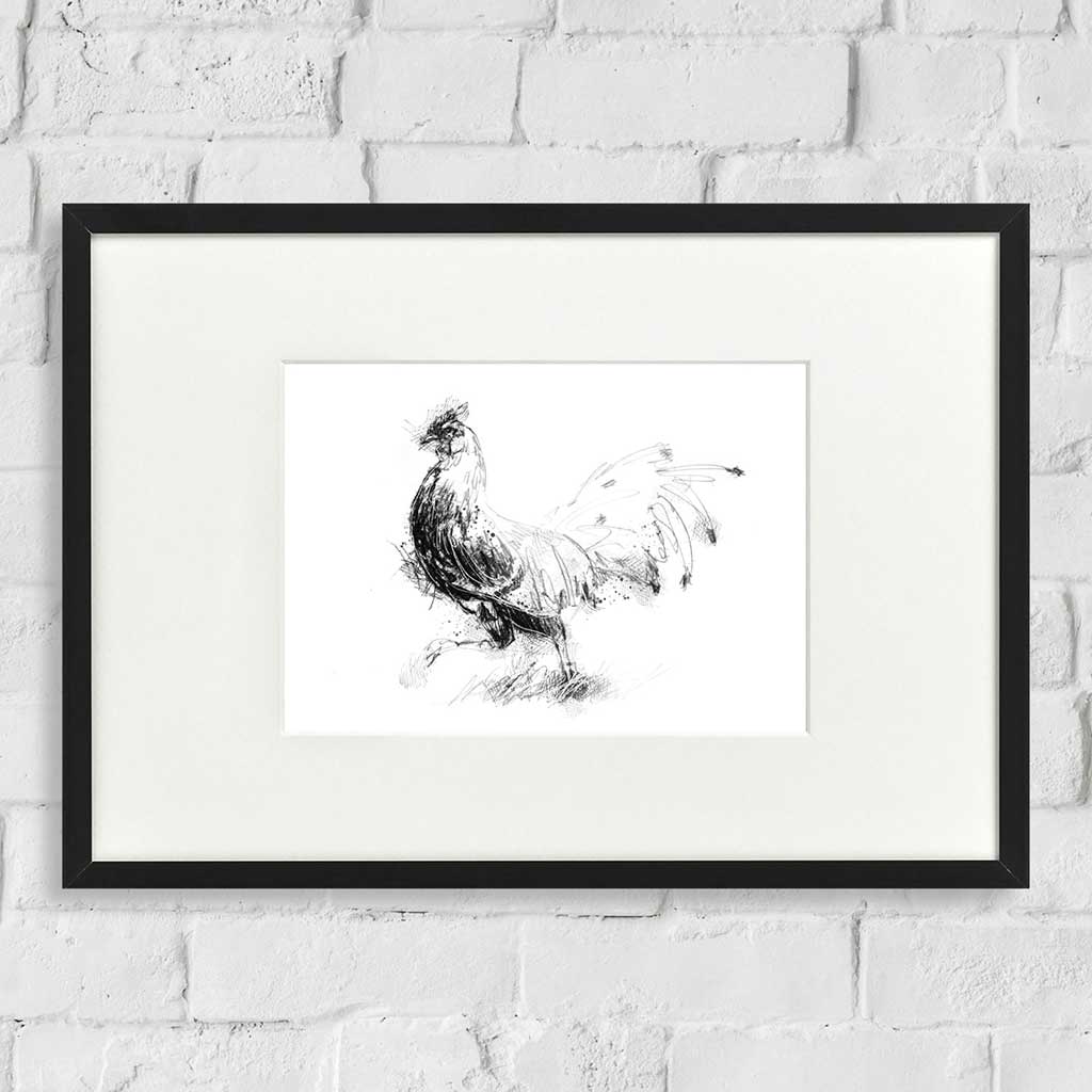 Strutting cock