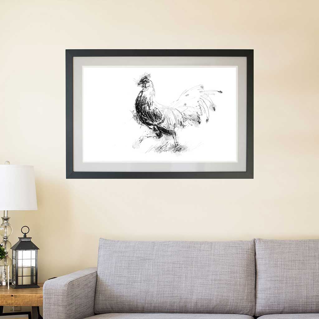 Strutting cock