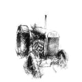 Abandoned tractor