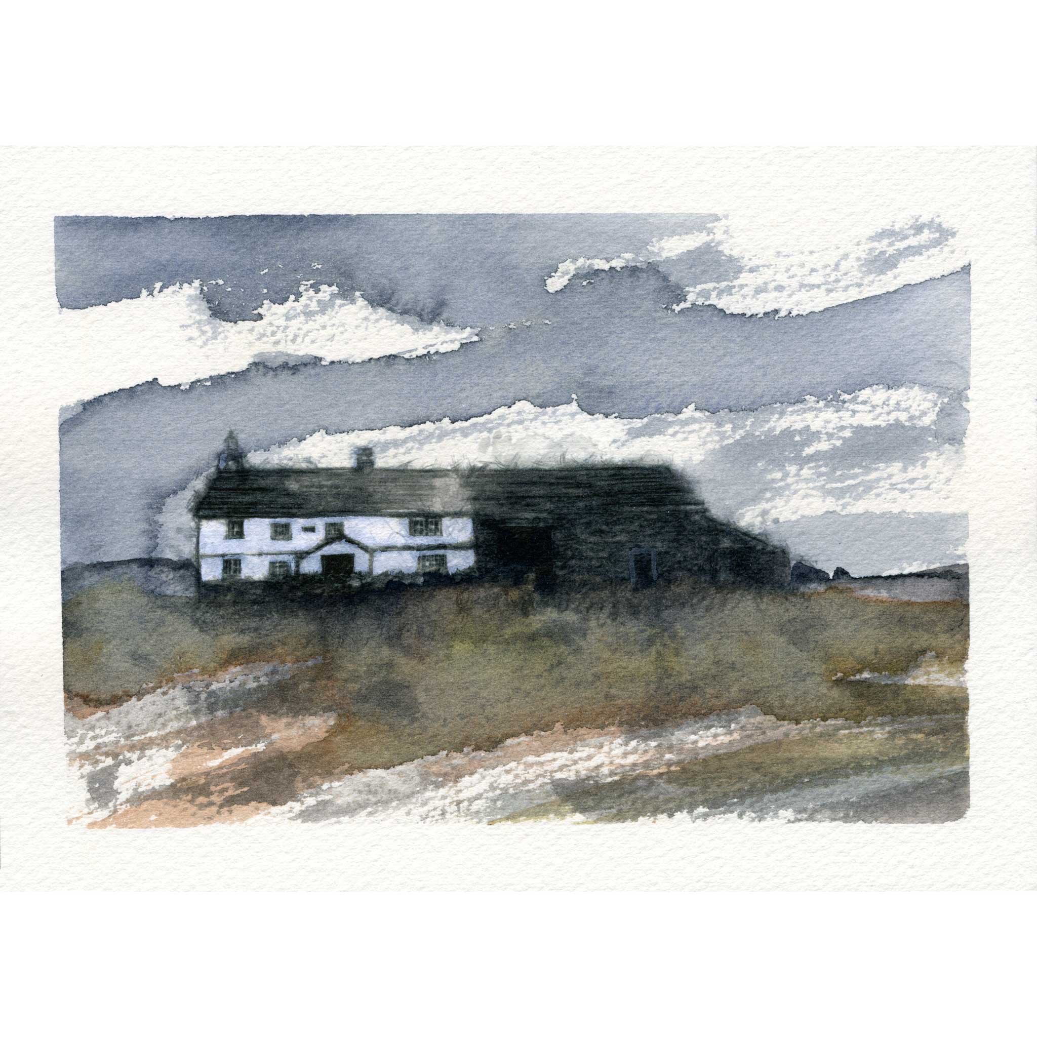 White Cottage - Colour Sketch