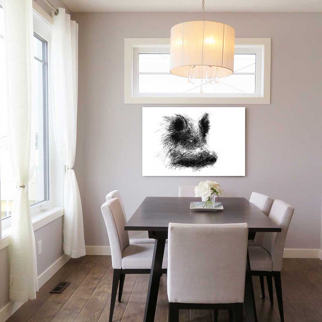 Wild boar head