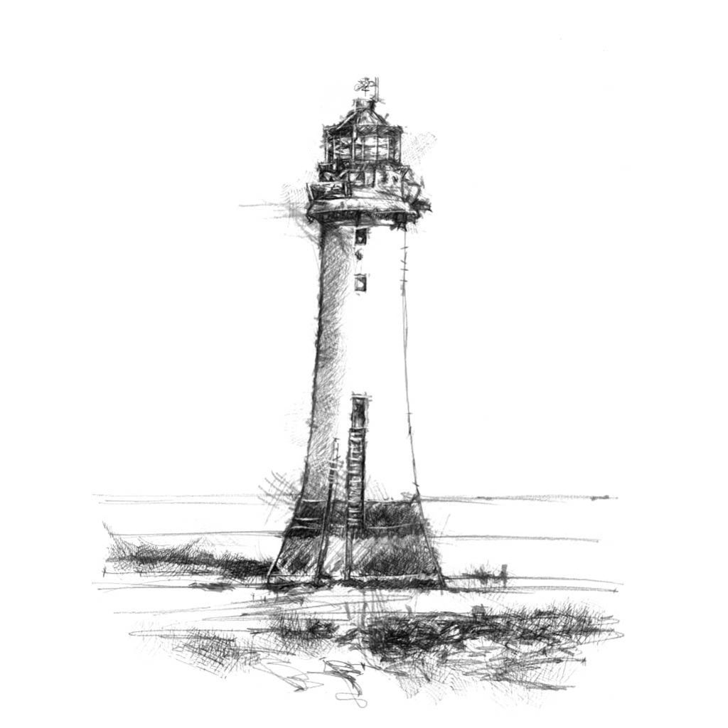 Creative Lighthouse Sketch Drawings for Girl