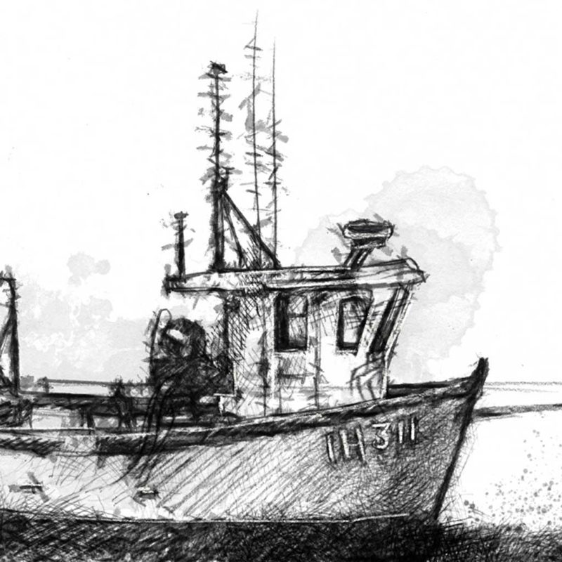 Original Fishing boat sketch | SeanBriggs