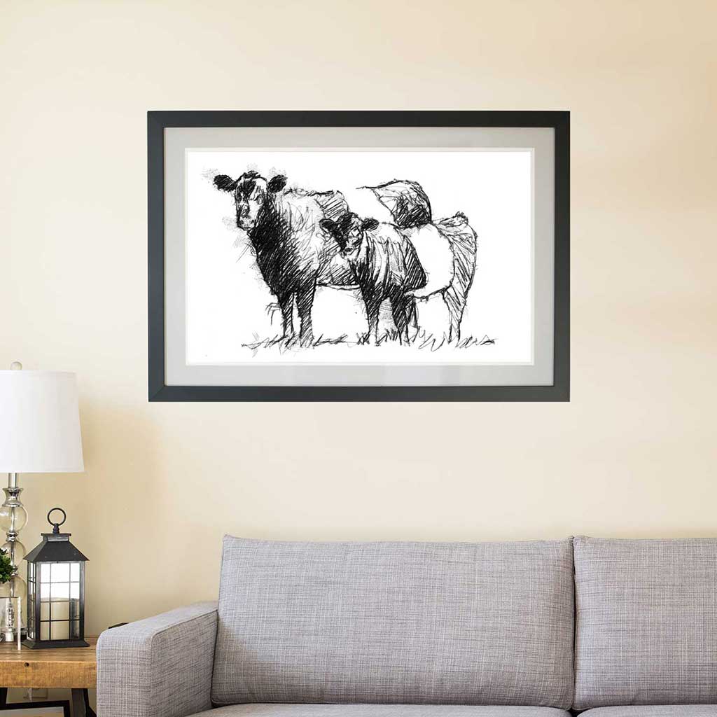 Belted Galloways sketch | SeanBriggs